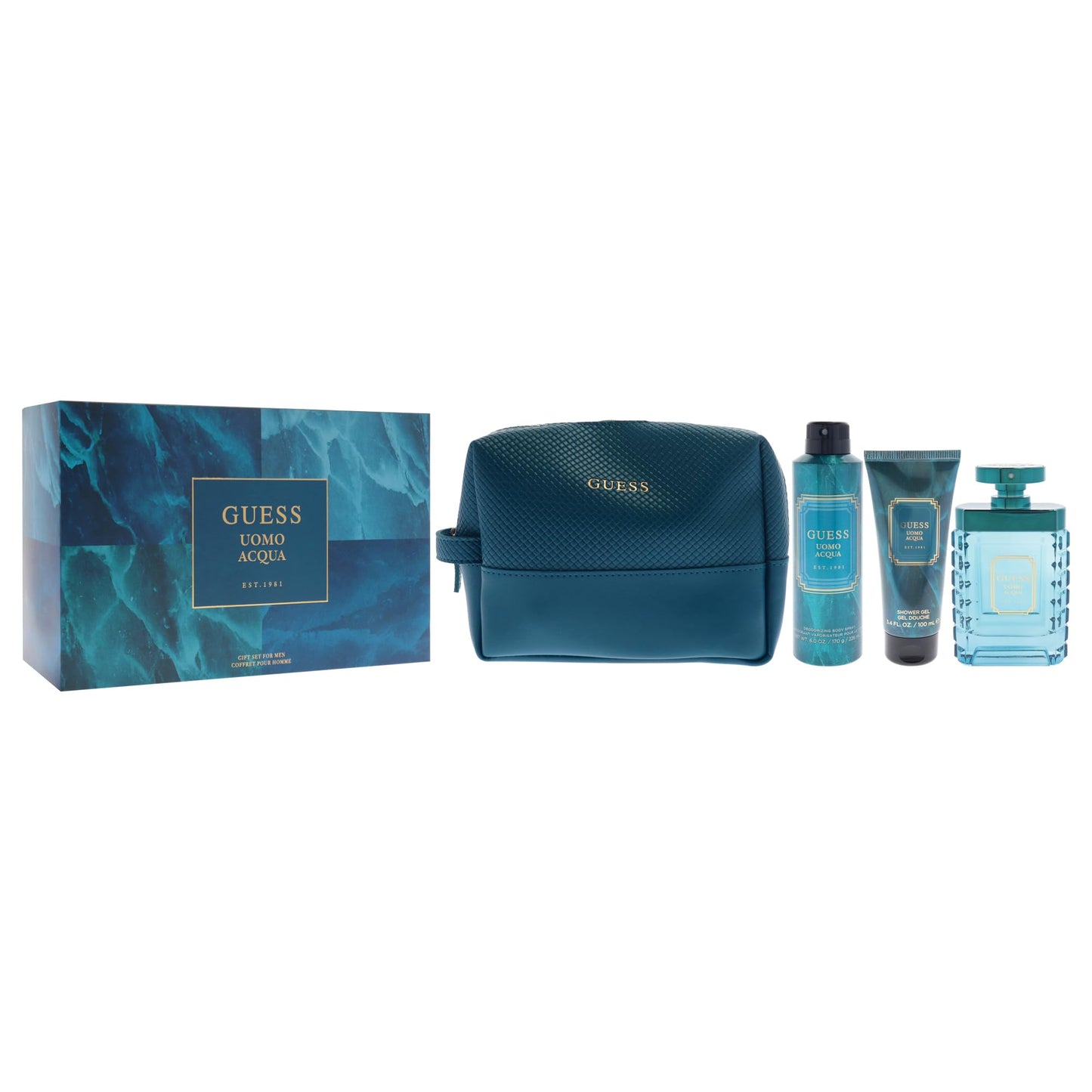 Guess Set Uomo Acqua 4pc 3.4 Edt M