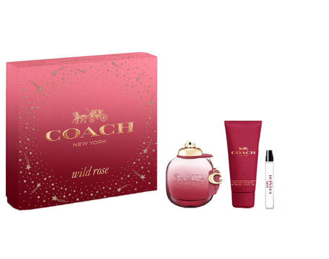 Coach Set Wild Rose 3pc 3.0 Edp L