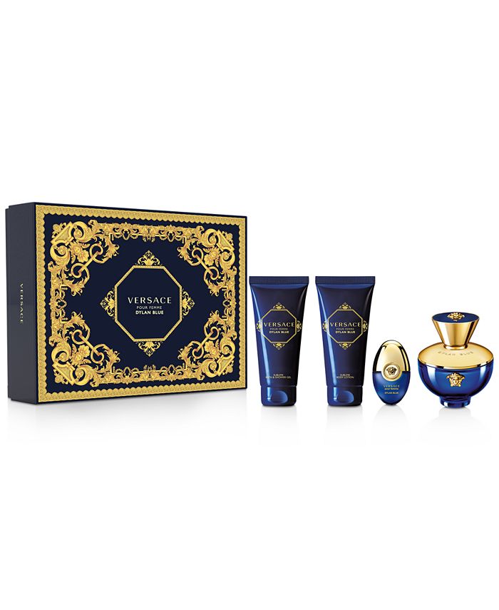 Versace Set 4pc Pour Femme Dylan Blue 3.4 Edp L