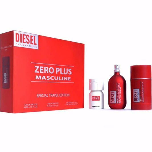 Diesel Set Zero Plus Red 3pc 2.5 Edt M