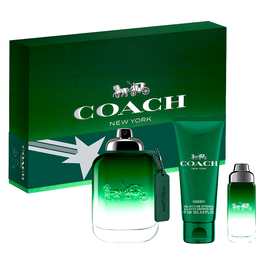 Coach Set 3pc New York Green 3.3 Edt M